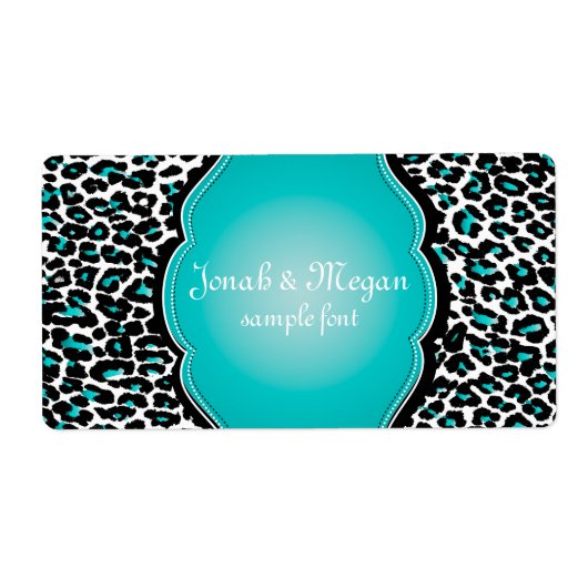 PixDezines cheetah / DIY achtergrond kleur! Etiket (Voorkant)