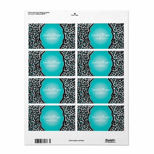 PixDezines cheetah / DIY achtergrond kleur! Etiket (Full Sheet)