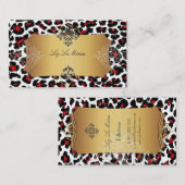 PixDezines cheetah/diy achtergrond kleur Visitekaartje (Voorkant / Achterkant)