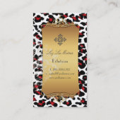 PixDezines cheetah/diy achtergrond kleur Visitekaartje (Achterkant)