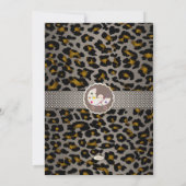 PixDezines cheetah/geboorteaankondiging/douche Kaart (Achterkant)