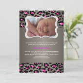 PixDezines cheetah/geboorteaankondiging/douche Kaart (Staand voorkant)