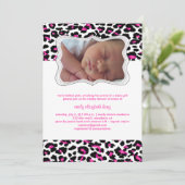 PixDezines cheetah/geboorteaankondiging/douche Kaart (Staand voorkant)