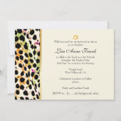 PixDezines cheetah print, BBT Mitzvah/DIY kleur Kaart (Achterkant)
