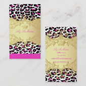 PixDezines cheetah spots/diy achtergrond kleur Visitekaartje (Voorkant / Achterkant)