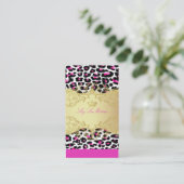 PixDezines cheetah spots/diy achtergrond kleur Visitekaartje (Staand voorkant)