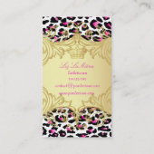 PixDezines cheetah spots/diy achtergrond kleur Visitekaartje (Achterkant)