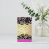 PixDezines cheetah spots/diy achtergrond kleur Visitekaartje (Staand voorkant)