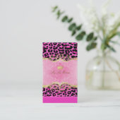 PixDezines cheetah spots/DIY achtergrond Visitekaartje (Staand voorkant)