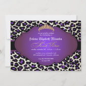 PixDezines cheetah+tiara/zoete zestien Kaart (Achterkant)