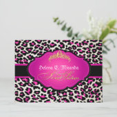 PixDezines cheetah+tiara/zoete zestien Kaart (Staand voorkant)