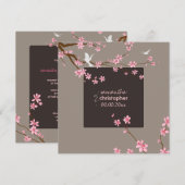 PixDezines Cherry Blossom/diy achtergrondkleur Kaart (Voorkant / Achterkant)