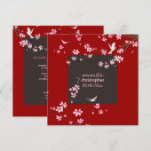 PixDezines Cherry Blossom/diy achtergrondkleur Kaart (Voorkant / Achterkant)