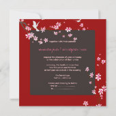 PixDezines Cherry Blossom/diy achtergrondkleur Kaart (Achterkant)