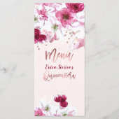 PixDezines Cherry Blossom Quinceanera Menu (Voorkant)