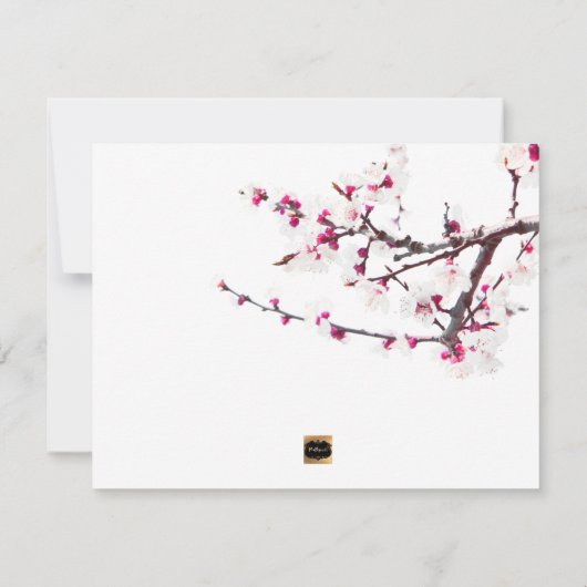 PixDezines Cherry Blossom sparen de Datum Save The Date (Achterkant)