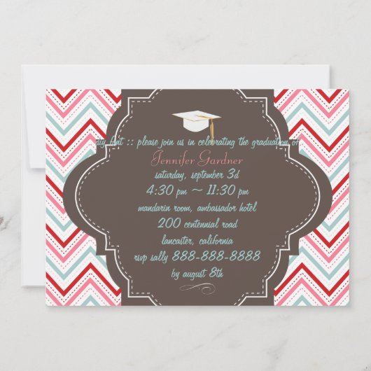 PixDezines chevron afstuderen Kaart (Achterkant)