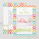 PixDezines chevron/brit milah/foto lijst+sterren Kaart (Voorkant / Achterkant)