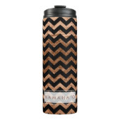 PixDezines Chevron/Faux Metallic Copper Thermosbeker (Voorkant)