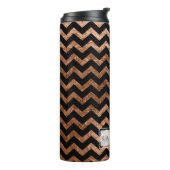 PixDezines Chevron/Faux Metallic Copper Thermosbeker (Gedraaid links)