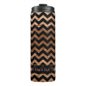 PixDezines Chevron/Faux Metallic Copper Thermosbeker (Voorkant)