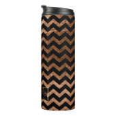 PixDezines Chevron/Faux Metallic Copper Thermosbeker (Geroteerd rechts)
