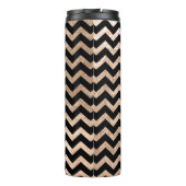 PixDezines Chevron/Faux Metallic Roos Gold Thermosbeker (Achterkant)