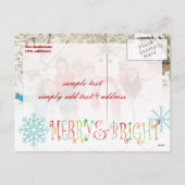 PixDezines chevron fotosjabloonvakantiewensen Feestdagenkaart (Achterkant)