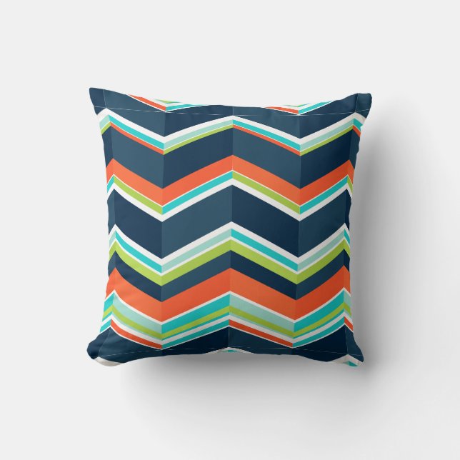 PixDezines chevron/haring patroon Kussen (Voorkant)