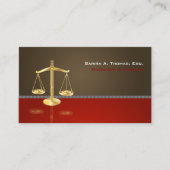 PixDezines CHIC ATTORNEY/BROWN+RED Visitekaartje (Voorkant)