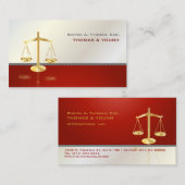 PixDezines CHIC ATTORNEY/WHITE+RED Visitekaartje (Voorkant / Achterkant)