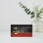 PixDezines CHIC ATTORNEYS/GRAPHITE+RED Visitekaartje (Staand voorkant)