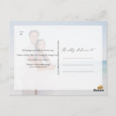 PixDezines Chic Elegant Kalligrafie Opslaan Datum Briefkaart (Achterkant)