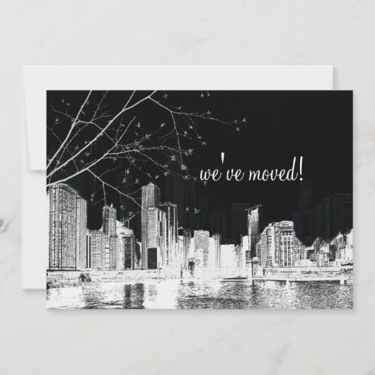 PixDezines Chicago aan het Meer/verhuisbericht Aankondiging (Voorkant)