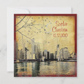 PixDezines Chicago Lakeshore Skyline/uitnodigingen Kaart (Voorkant)