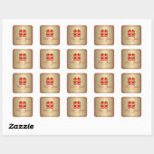 PixDezines Chinees dubbel geluk Vierkante Sticker (Vel)