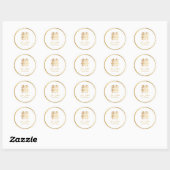 PixDezines chinese dubbele geluk voor goud Ronde Sticker (Vel)
