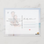 PixDezines Chique Elegante Kalligrafie Bewaar onze Briefkaart (Achterkant)