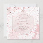 PixDezines Christening Blush Honeycomb Marble Kaart (Voorkant)