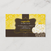 PixDezines citroenschil cupcake/pâtisserie Visitekaartje (Achterkant)