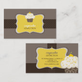 PixDezines citroenschil cupcake/pâtisserie Visitekaartje (Voorkant / Achterkant)