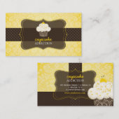 PixDezines citroenschil cupcake/pâtisserie Visitekaartje (Voorkant / Achterkant)