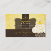 PixDezines citroenschil cupcake/pâtisserie Visitekaartje (Achterkant)