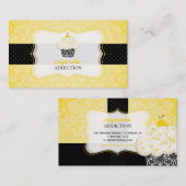 PixDezines citroenschil cupcake/pâtisserie Visitekaartje (Voorkant / Achterkant)