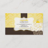 PixDezines citroenschil cupcake/pâtisserie Visitekaartje (Achterkant)