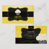 PixDezines citroenschil cupcake/pâtisserie Visitekaartje (Voorkant / Achterkant)