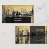 PixDezines City Scape, Lakeshore, Chicago, Visitekaartje (Voorkant / Achterkant)
