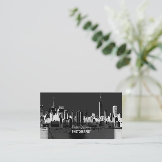 PixDezines City Scape, New York Skyline Visitekaartje (Staand voorkant)