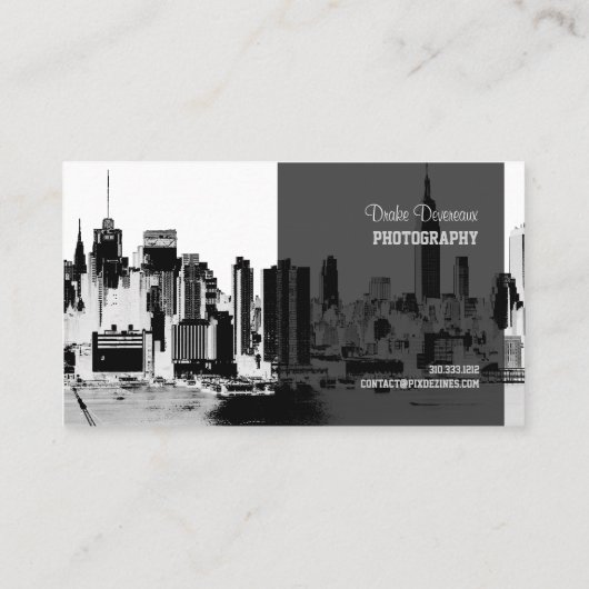 PixDezines City Scape, New York Skyline Visitekaartje (Achterkant)