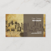 PixDezines City Scape, New York, vintage Visitekaartje (Achterkant)